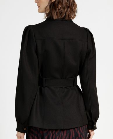  TED BAKER - Áo khoác kiểu nữ cổ gập tay dài phối thắt lưng Harrika 