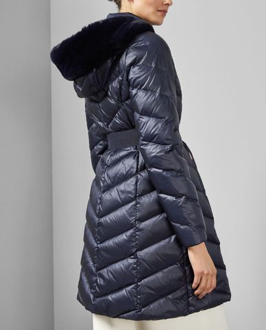  TED BAKER - Áo phao nữ dáng dài phối thắt lưng Millsa 