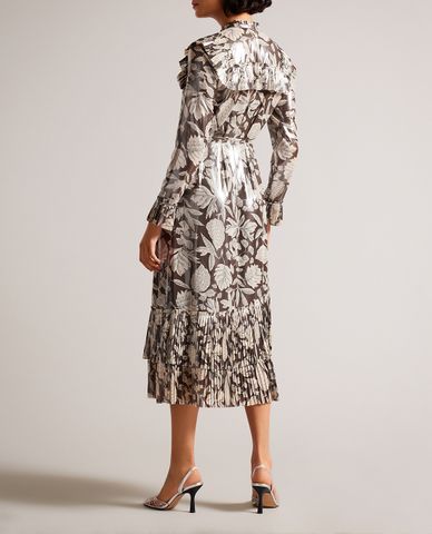  TED BAKER - Đầm midi cổ tròn tay dài Vikkci 