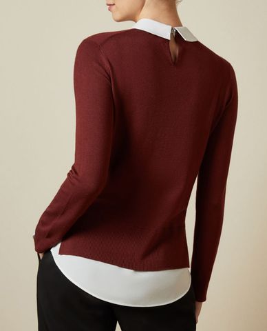  TED BAKER - Áo len nữ Liaylo Brown Sparkle Collar 