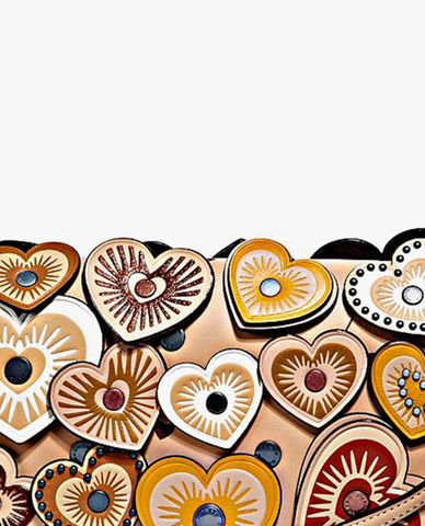  COACH - Túi đeo chéo chữ nhật Heart Applique Foldover 