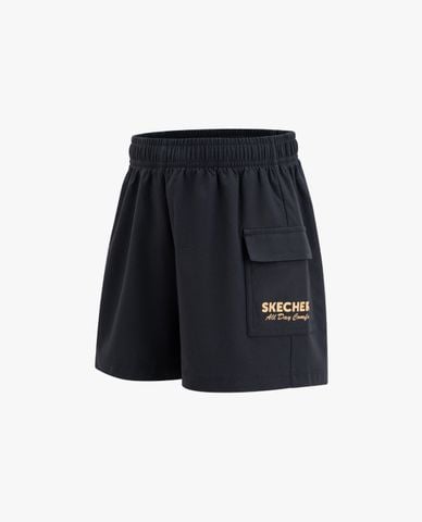  SKECHERS - Quần short bé gái lưng thun phối túi hộp 
