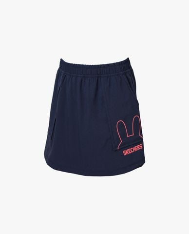  SKECHERS - Quần short bé gái giả váy lưng thun Comfort Athletic 