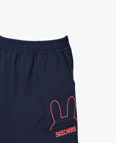  SKECHERS - Quần short bé gái giả váy lưng thun Comfort Athletic 