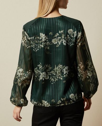  TED BAKER - Áo sơ mi nữ tay dài cổ V Eveliin 