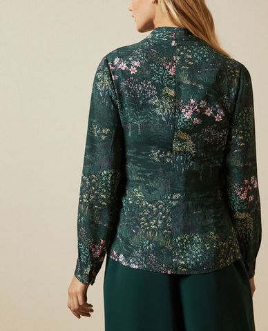  TED BAKER - Áo kiểu nữ tay dài cổ V Thessie 