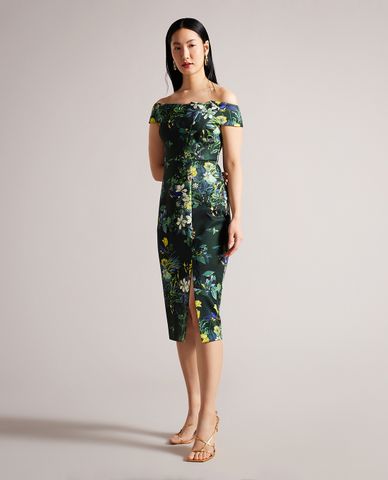  TED BAKER - Đầm bút chì midi trễ vai Divena 