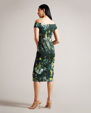 TED BAKER - Đầm bút chì midi trễ vai Divena 