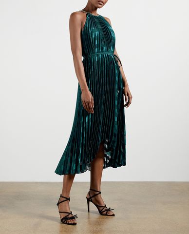  TED BAKER - Đầm maxi cổ yếm Sasski Pleated 
