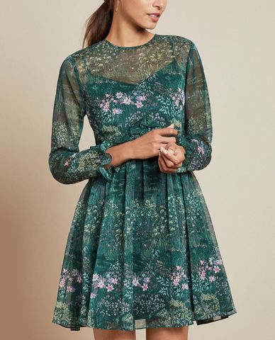  TED BAKER - Đầm mini tay dài dáng xòe Sorella 