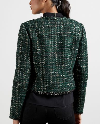  TED BAKER - Áo khoác kiểu nữ cổ tròn tay dài phối nút Errina 