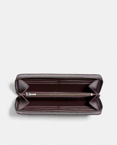  COACH - Ví cầm tay nữ đính hạt khóa kéo kim loại Accordion 