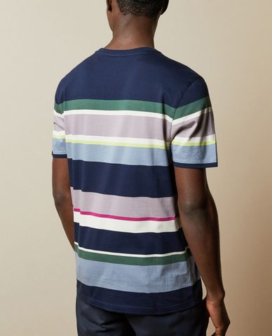  TED BAKER - Áo thun cổ tròn tay ngắn Sleep Striped 