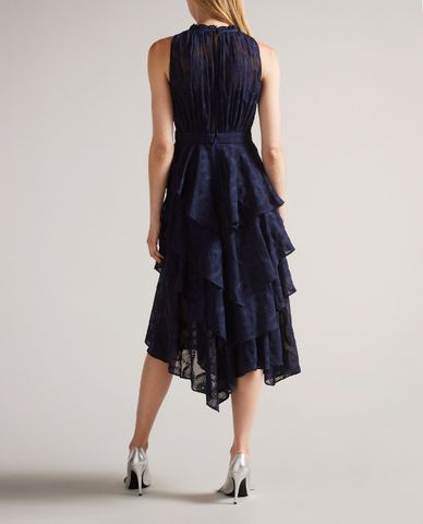  TED BAKER - Đầm midi sát nách cổ tròn Floryah 