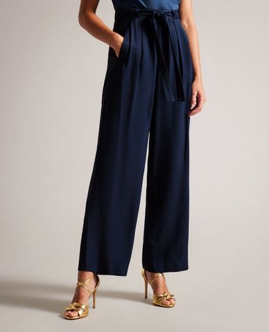  TED BAKER - Quần nữ ống rộng phối thắt lưng Jemmiah 