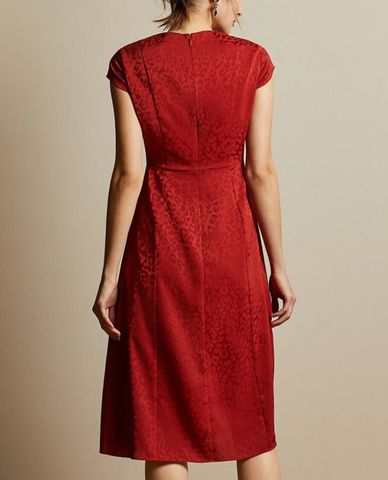  TED BAKER - Đầm midi ngắn tay cổ tròn Bellana 