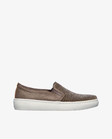  SKECHERS - Giày slip on nữ đính đá Goldie High Key 