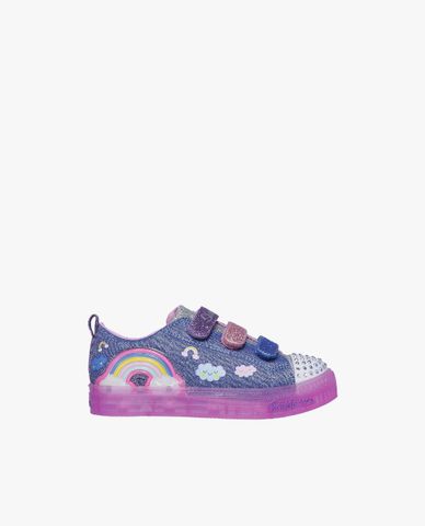  SKECHERS - Giày sneakers bé gái Shuffle Brights Rainbow Glow 