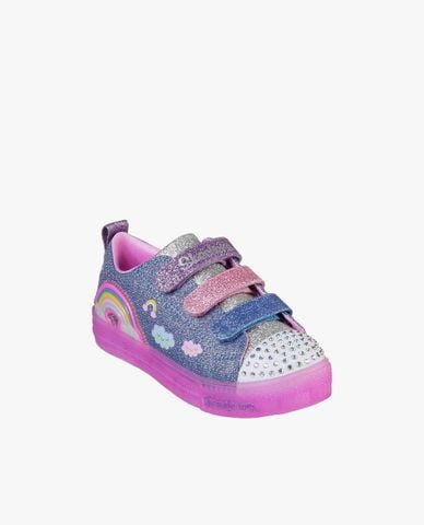  SKECHERS - Giày sneakers bé gái Shuffle Brights Rainbow Glow 