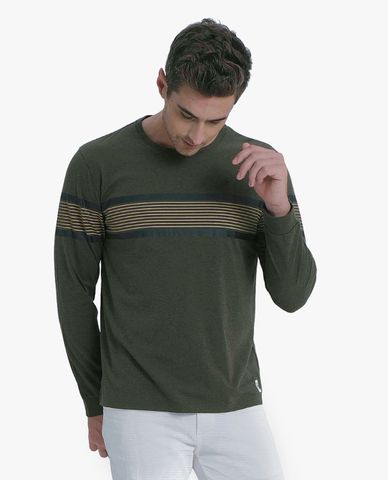  BEVERLY HILLS POLO CLUB - Áo thun nam cổ tròn tay dài năng động 