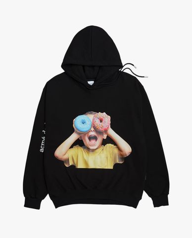  ADLV - Áo hoodie tay dài mũ trùm Baby Face 