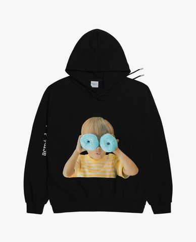 ADLV - Áo hoodie tay dài mũ trùm Baby Face 
