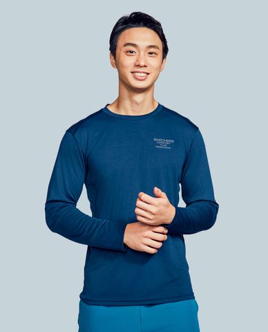  SKECHERS - Áo thun thể thao nam tay dài Urban Running 