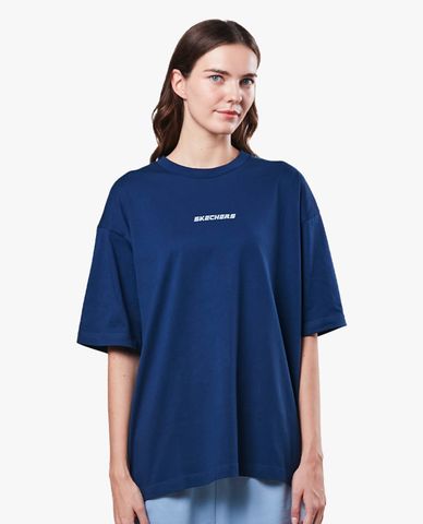  SKECHERS - Áo thun unisex ngắn tay phom suông Pokémon 