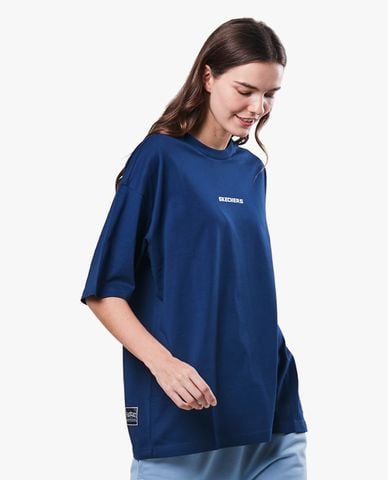  SKECHERS - Áo thun unisex ngắn tay phom suông Pokémon 