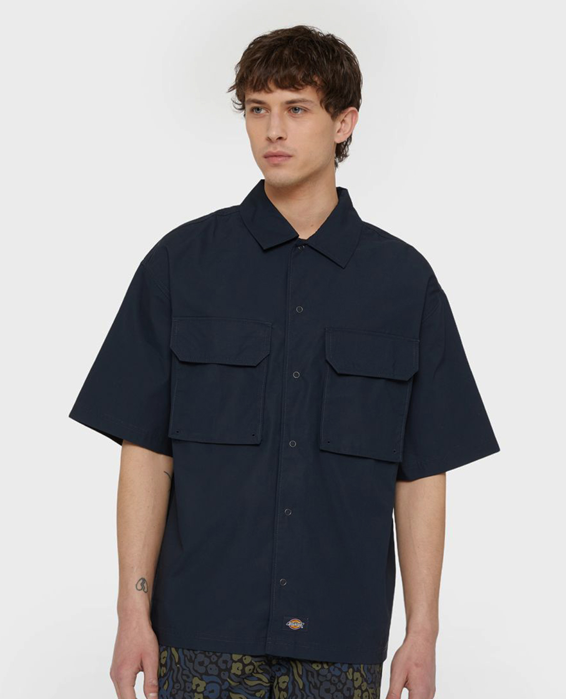 DICKIES - Áo sơ mi nam cổ bẻ tay ngắn phối túi Fishersville