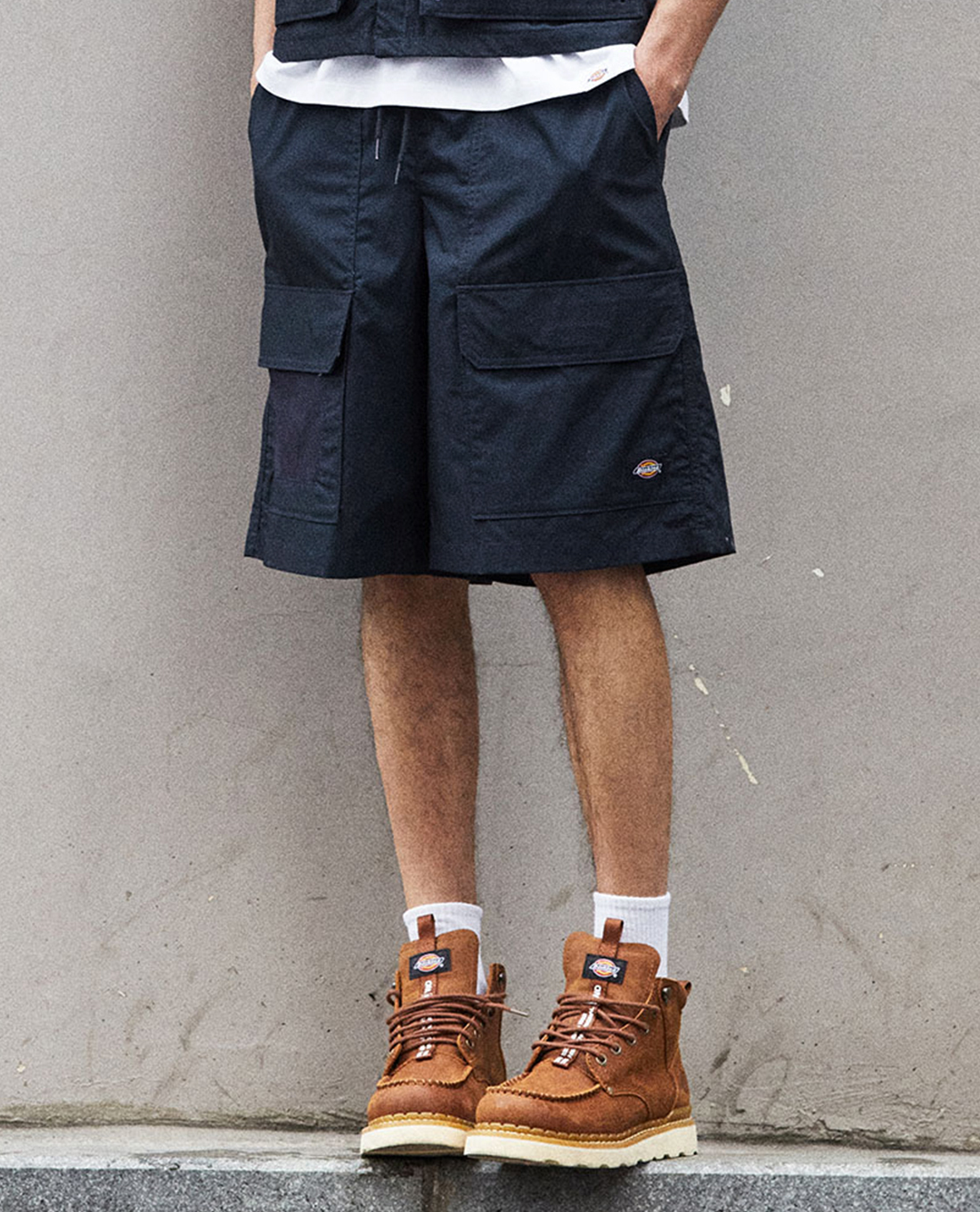 DICKIES - Quần short nam ống rộng lưng thun Fishersville Cargo