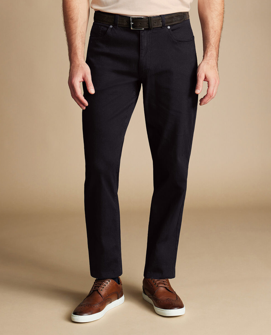 CHARLES TYRWHITT - Quần jeans nam phom ôm thời trang Twill 5 Pocket