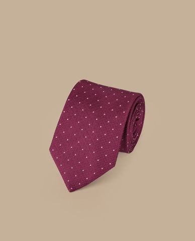  CHARLES TYRWHITT - Cà vạt nam lụa sang trọng Stain Resistant Spot 