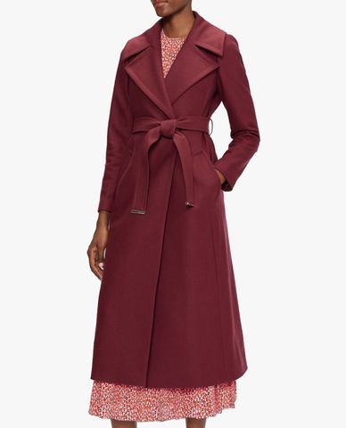  TED BAKER - Áo khoác nữ kiểu dáng dài phối thắt lưng Rosiech 