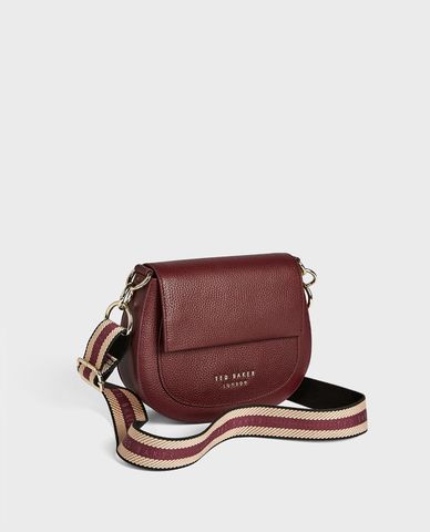  TED BAKER - Túi đeo vai tròn nắp gập Amali Leather Round Cross 