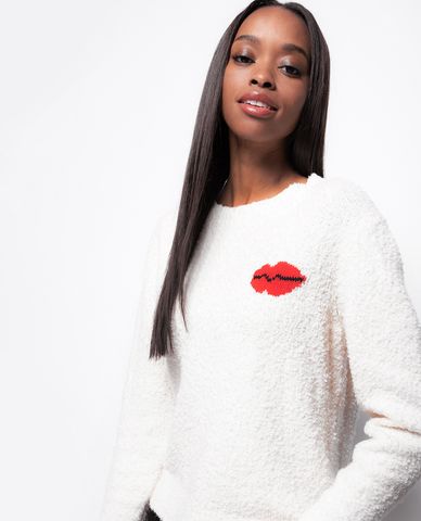  PINKO - Áo len nữ cổ tròn tay dài phom suông Valladolid 