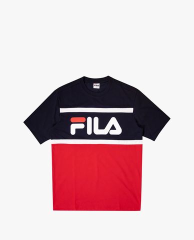  FILA - Áo thun unisex cổ tròn tay ngắn Heritage Loose Fit Logo 