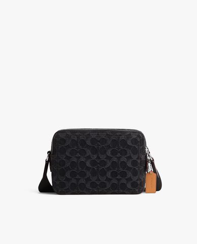  COACH - Túi đeo chéo nam phom chữ nhật phối hoạ tiết monogram Graham 