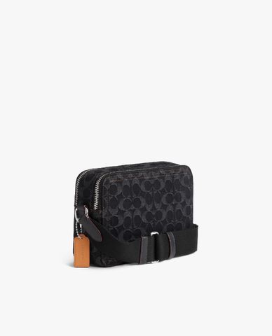  COACH - Túi đeo chéo nam phom chữ nhật phối hoạ tiết monogram Graham 