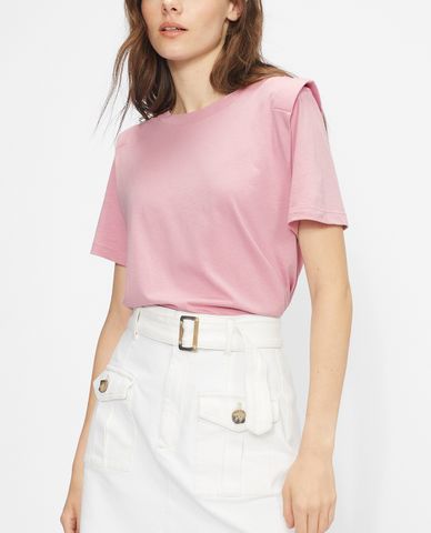  TED BAKER - Áo thun nữ ngắn tay cổ tròn Structured Shoulder Klaaraa 