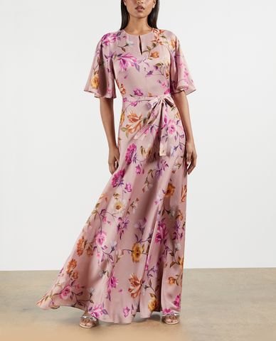  TED BAKER - Đầm maxi tay ngắn họa tiết hoa Medaa 