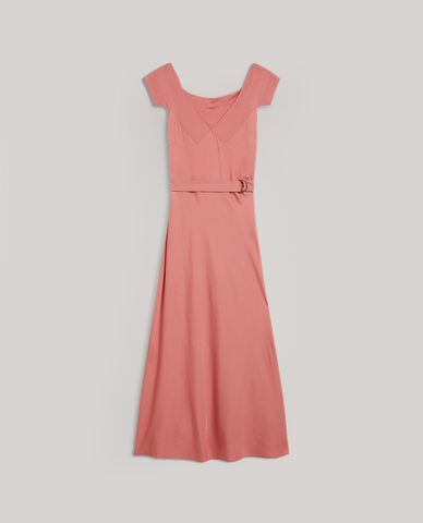  TED BAKER - Đầm midi cổ V phom ôm hiện đại Noemi 