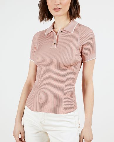  TED BAKER - Áo len nữ dệt kim cổ bẻ tay ngắn Jayydah 