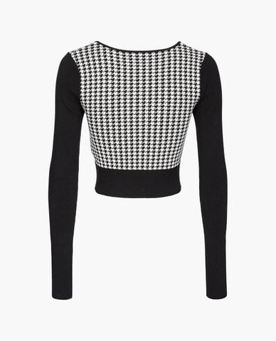  PINKO - Áo croptop nữ phom ôm tay dài 