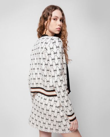  PINKO - Áo khoác cardigan nữ cổ V tay dài Patterned 