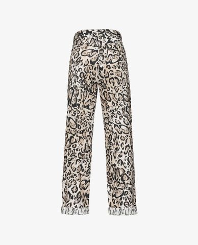  PINKO - Quần nữ ống đứng họa tiết da báo Tiglio 