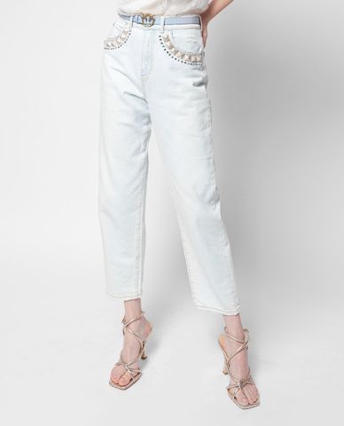  PINKO - Quần jeans nữ phom suông Maddie 30 
