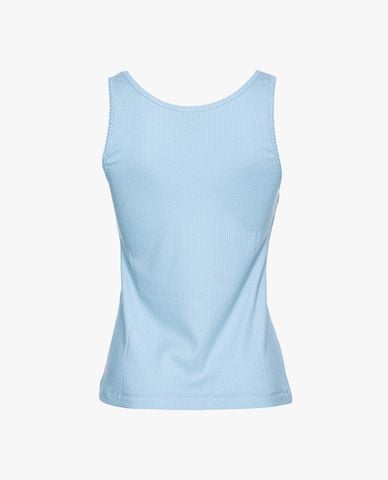  PINKO - Áo sát nách cổ tròn phom ôm phối logo thêu Chicago 