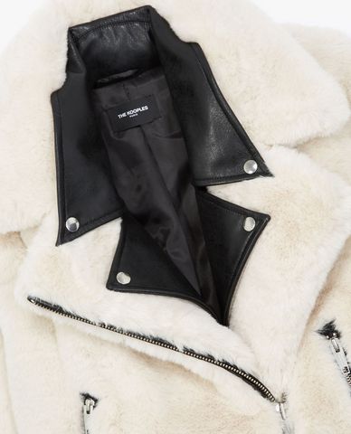  THE KOOPLES - Áo khoác nữ phối lông thời trang 