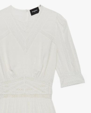 THE KOOPLES - Đầm midi cổ V tay dài Button Embroidered 